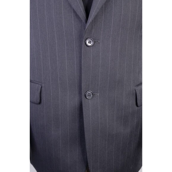 Jos A Bank 2-Pc Stripped Gray Suit Jacket Blazer Jacket Size 41R Pants 35X30 - Picture 3 of 16
